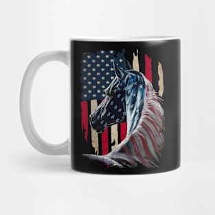 Horse American Flag Mug